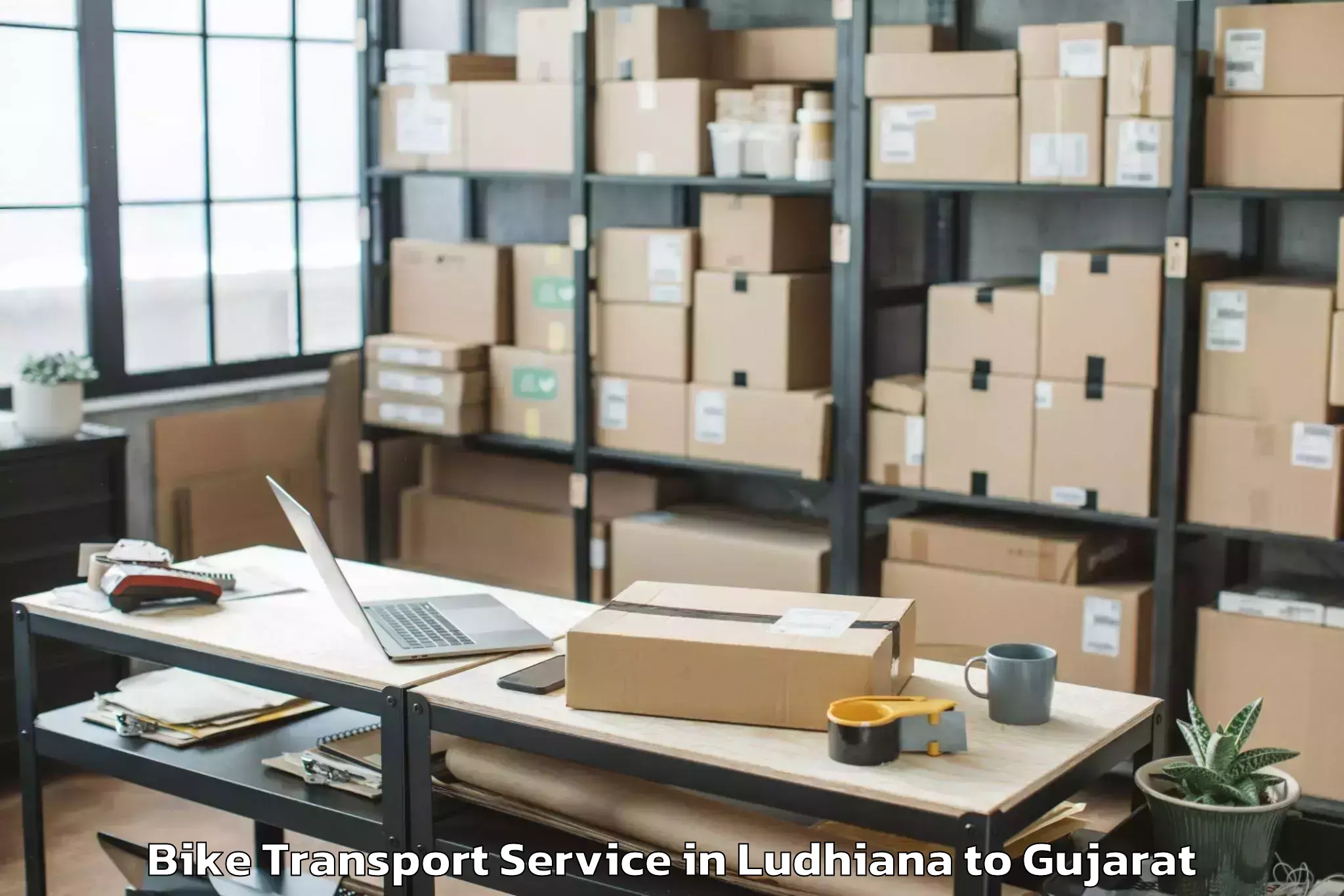 Leading Ludhiana to Dhuvaran Bike Transport Provider